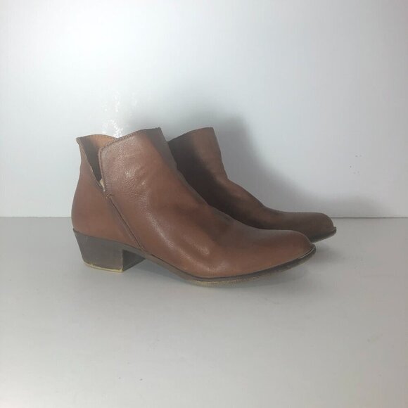 LUCKY BRAND Banterr Boots Women's Size 9 Brown Ankle Booties Leather Shoes - Picture 11 of 11